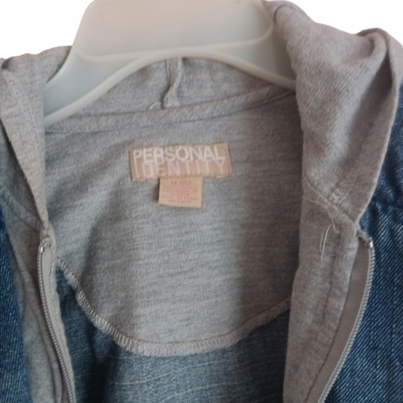 Personal Identity 100% Cotton Hoodie Denim Jacket - Picture 5 of 7
